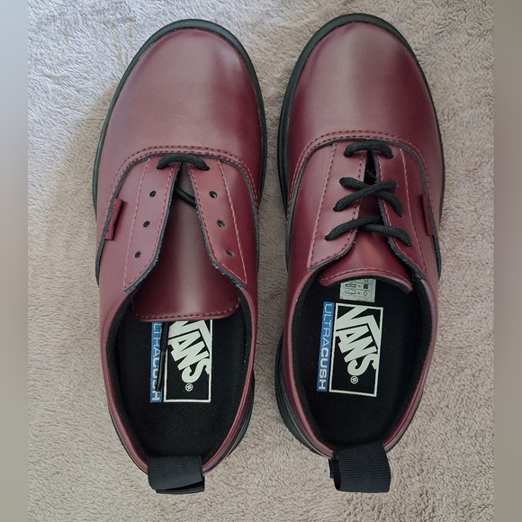 Vans UltraCush Colfax Low Leather Sneaker Burgundy Port Color Size 5 Women - Picture 10 of 16